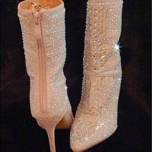 Forever 21 Rhinestone Booties 6.5